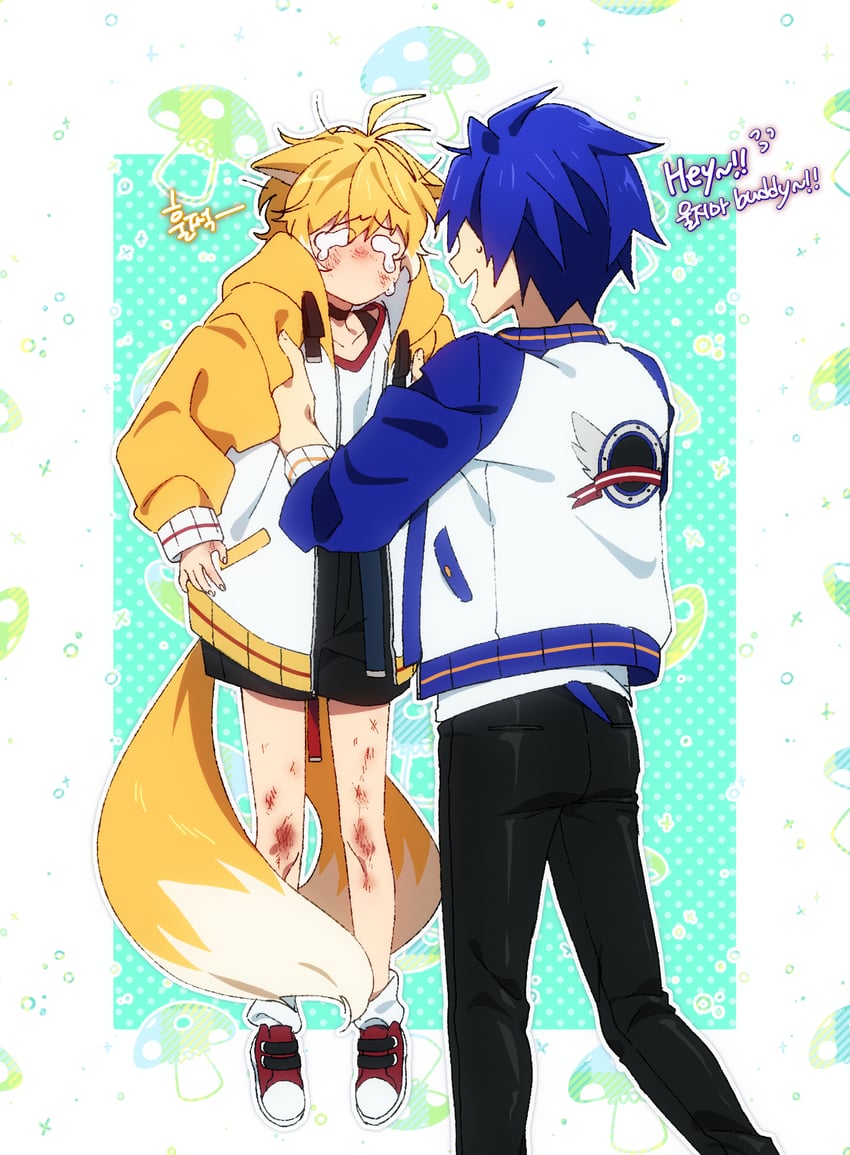 sonic the hedgehog and tails (sonic) drawn by banri_0917