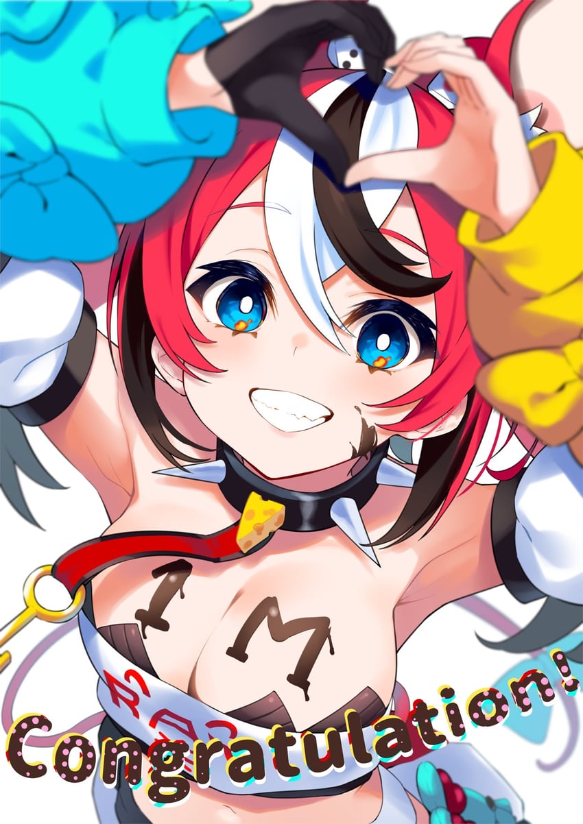 hakos baelz (hololive and 1 more) drawn by kutata
