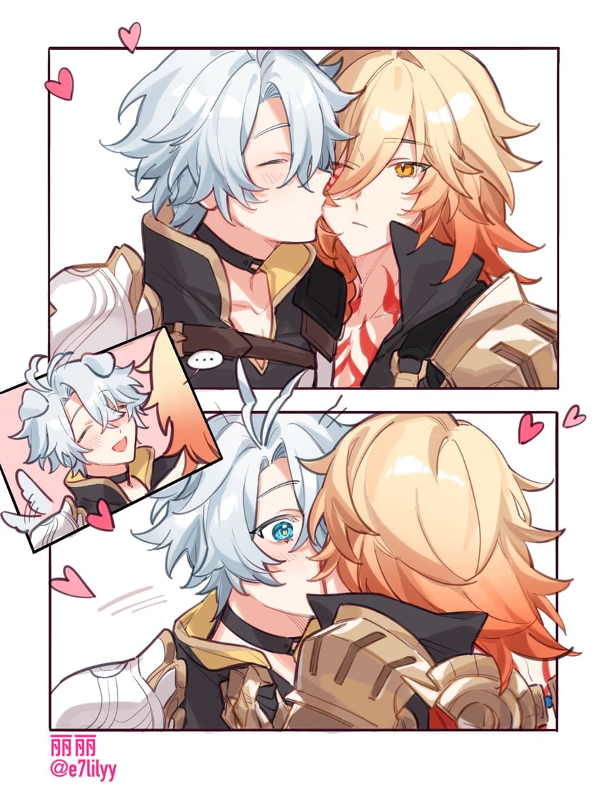 phainon and mydei (honkai and 1 more) drawn by alkalilyy