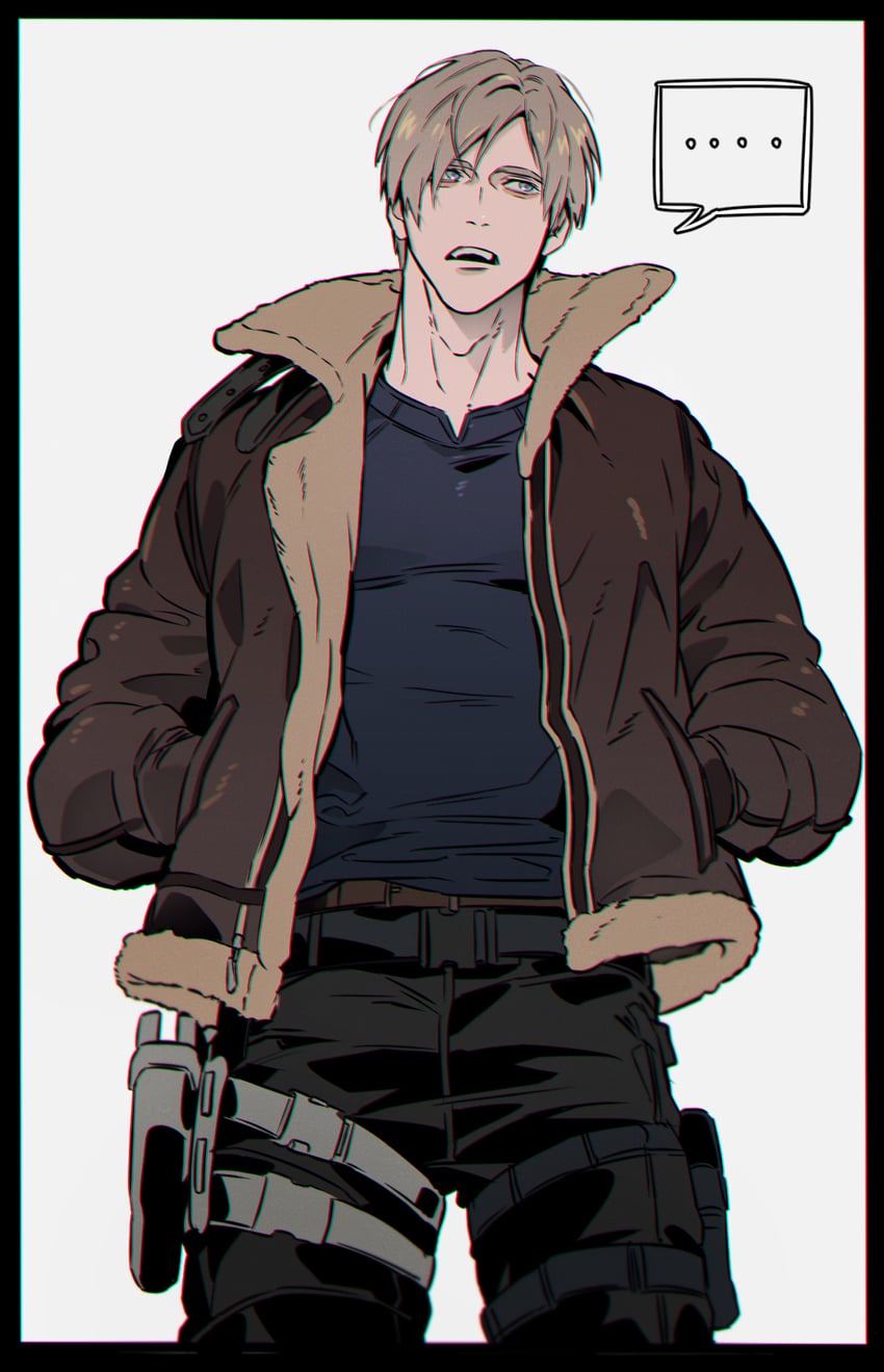 leon s. kennedy (resident evil and 1 more) drawn by umbrella_rpd
