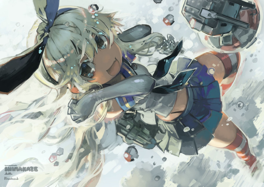 shimakaze and rensouhou-chan (kantai collection) drawn by konno_takashi