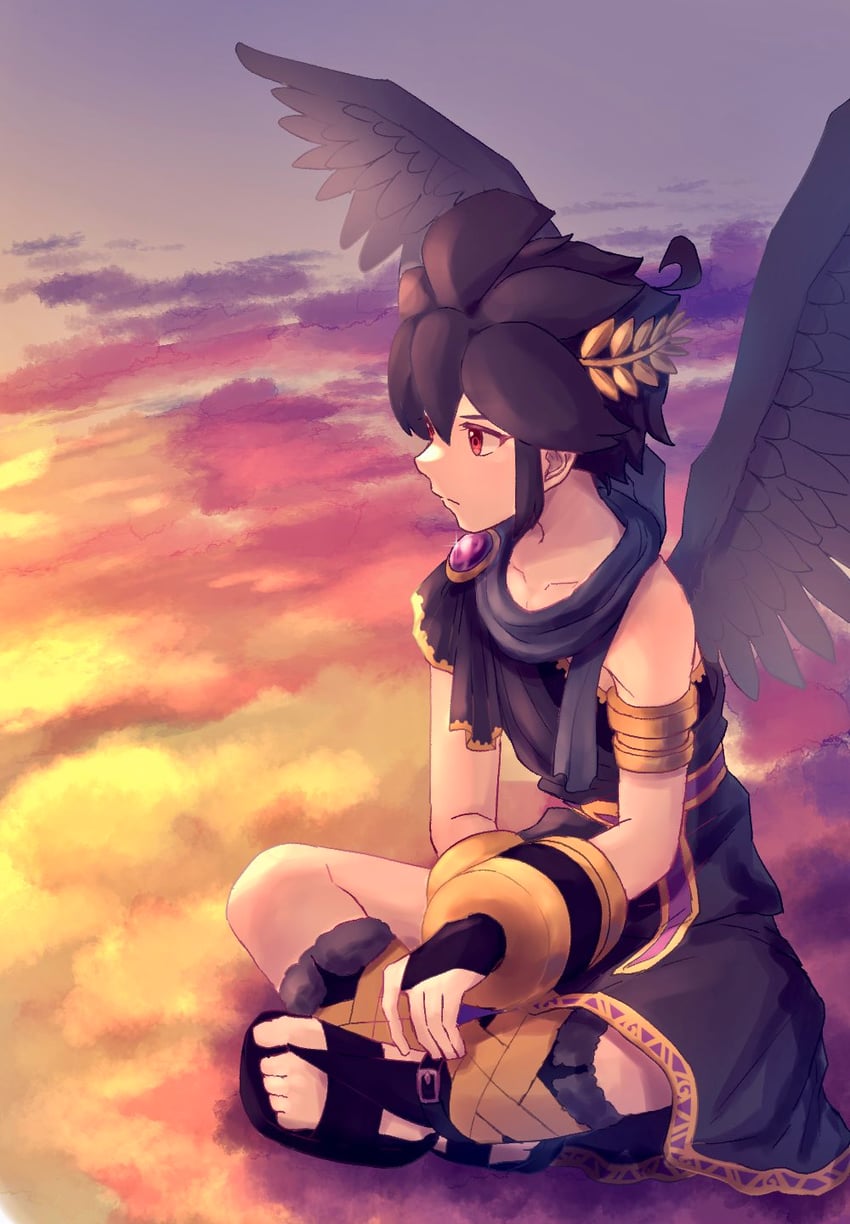 dark pit (kid icarus and 1 more) drawn by waffuum