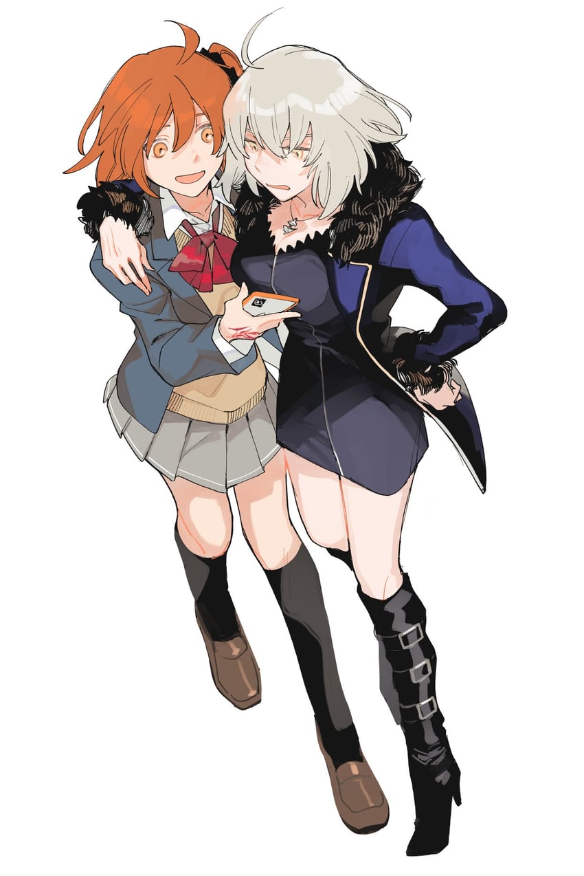 fujimaru ritsuka and jeanne d'arc alter (fate and 1 more) drawn by kitada
