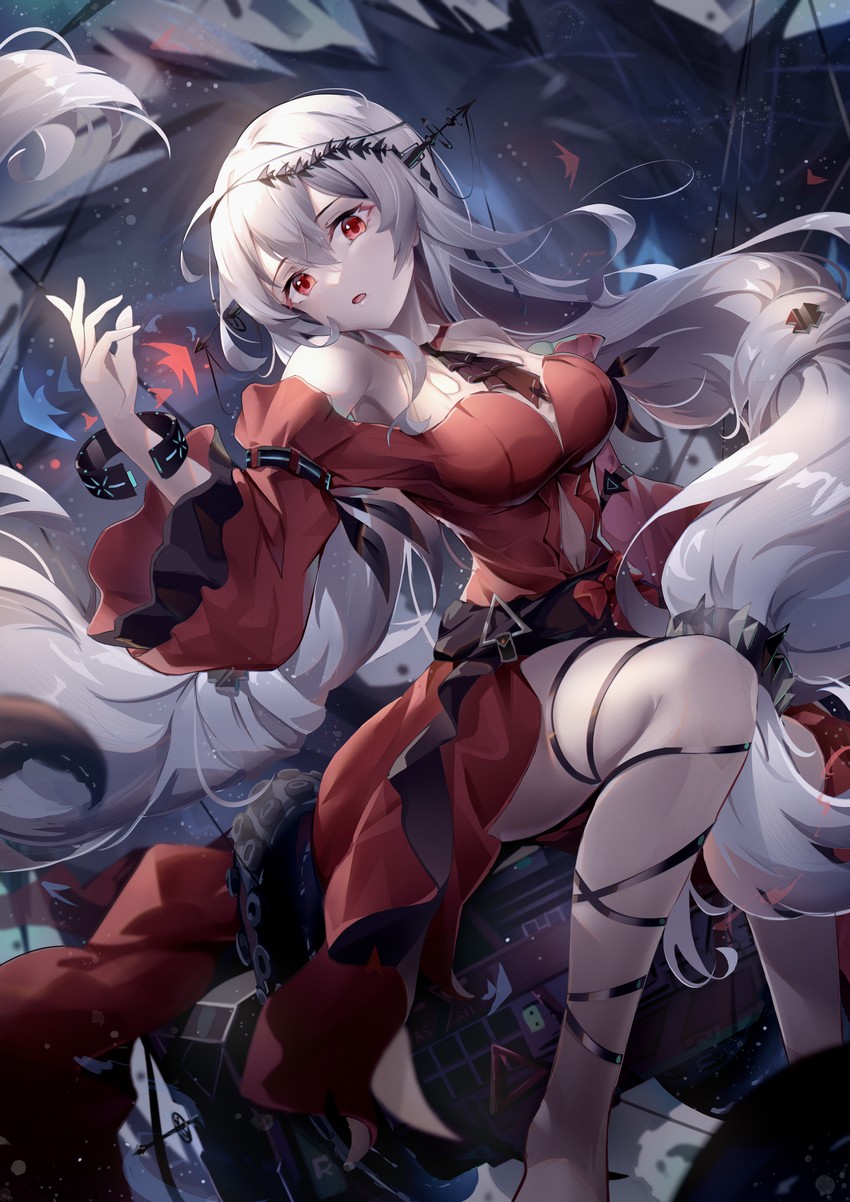 skadi and skadi the corrupting heart (arknights) drawn by asc11