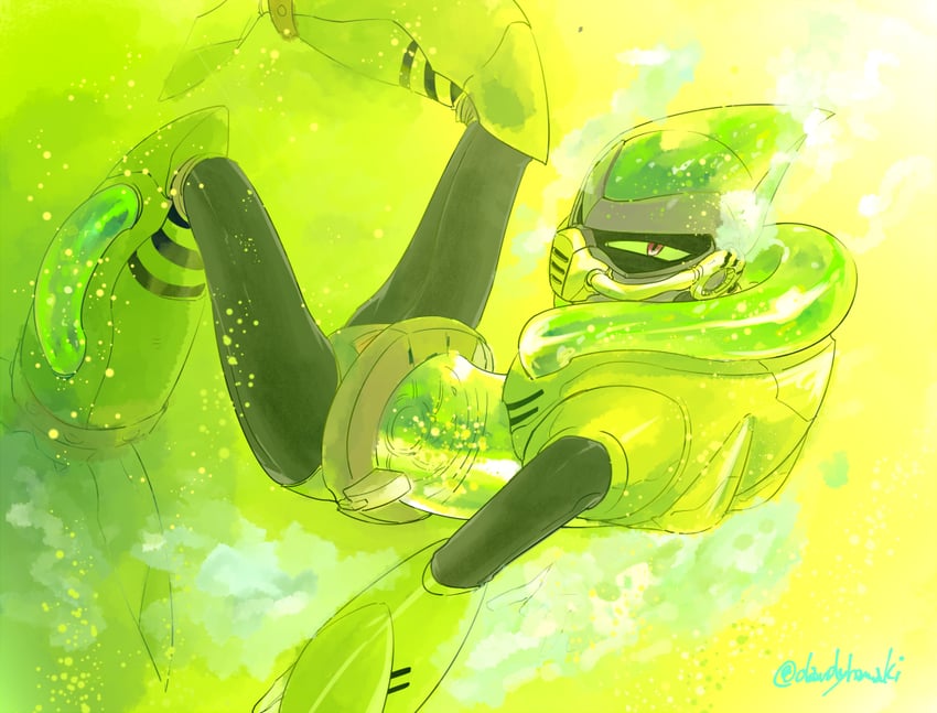 acid man (mega man and 1 more) drawn by hamaki_(hitowatari)