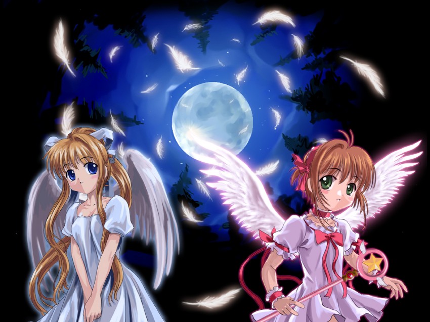 kinomoto sakura and kamio misuzu (cardcaptor sakura and 1 more) drawn by mutsuki_(moonknives)