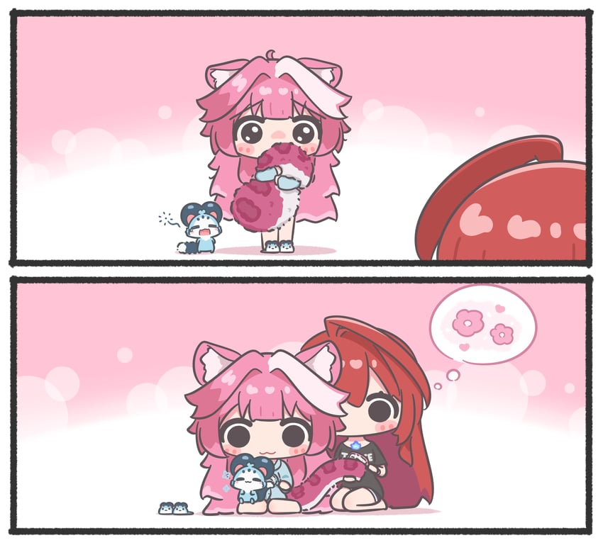 raora panthera and elizabeth rose bloodflame (hololive and 1 more) drawn by mpien