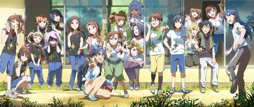 producer, hoshii miki, kisaragi chihaya, amami haruka, kikuchi makoto, and 17 more (idolmaster and 2 more) drawn by nishigori_atsushi