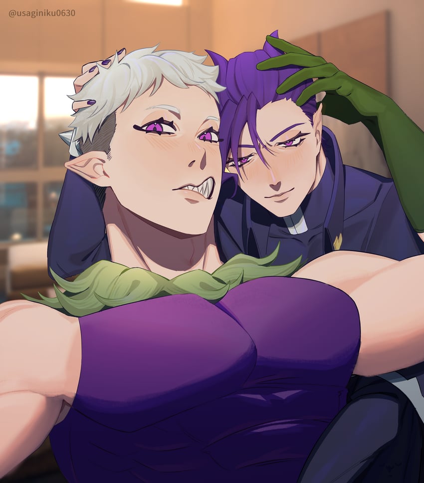 naberius kalego and balam shichirou (mairimashita! iruma-kun) drawn by usaginiku0630