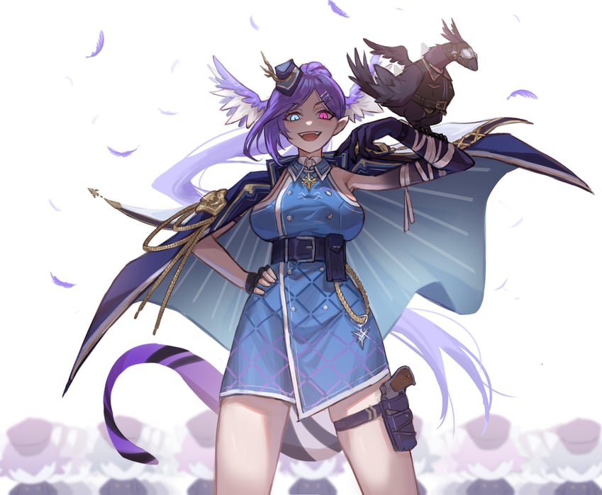 selen tatsuki, ember, and dragoon (nijisanji and 1 more) drawn by maplesights