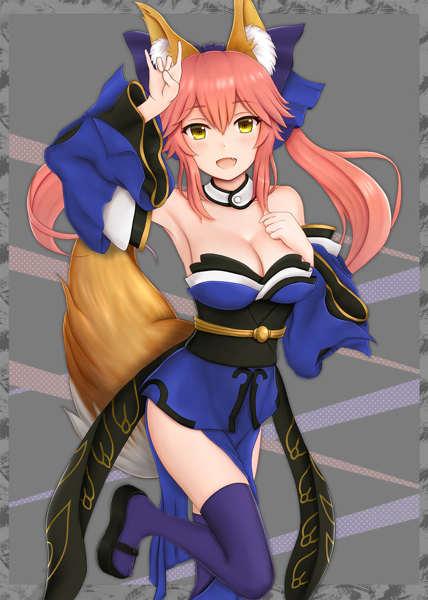 tamamo and tamamo no mae (fate and 1 more) drawn by lychnussys