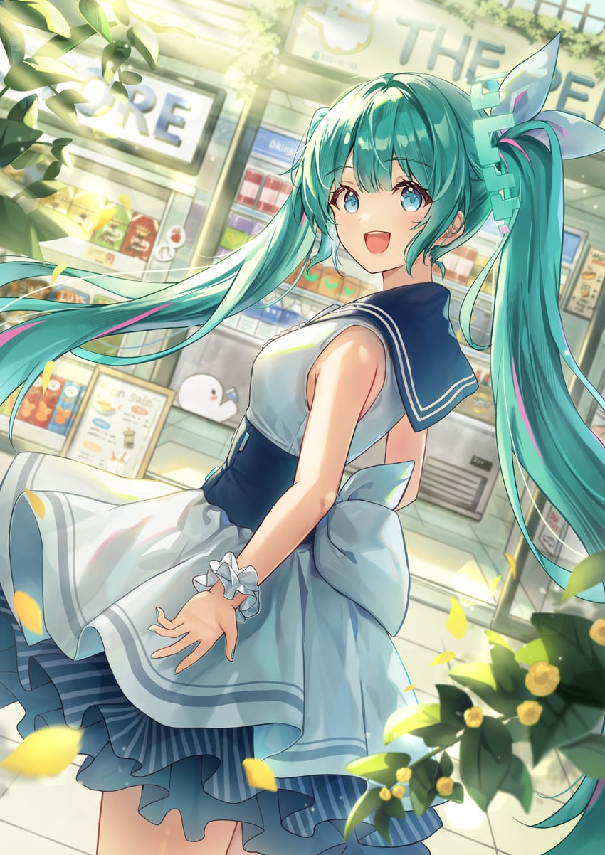 hatsune miku (blue archive and 1 more) drawn by gemini_(feng)
