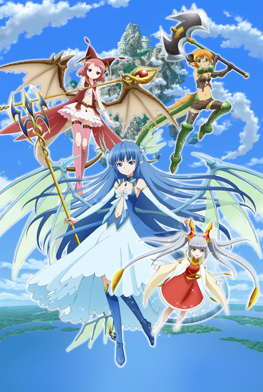 leviathan, bahamut, jormungandr, and syrup (zettai bouei leviathan) drawn by ookuma_takaharu