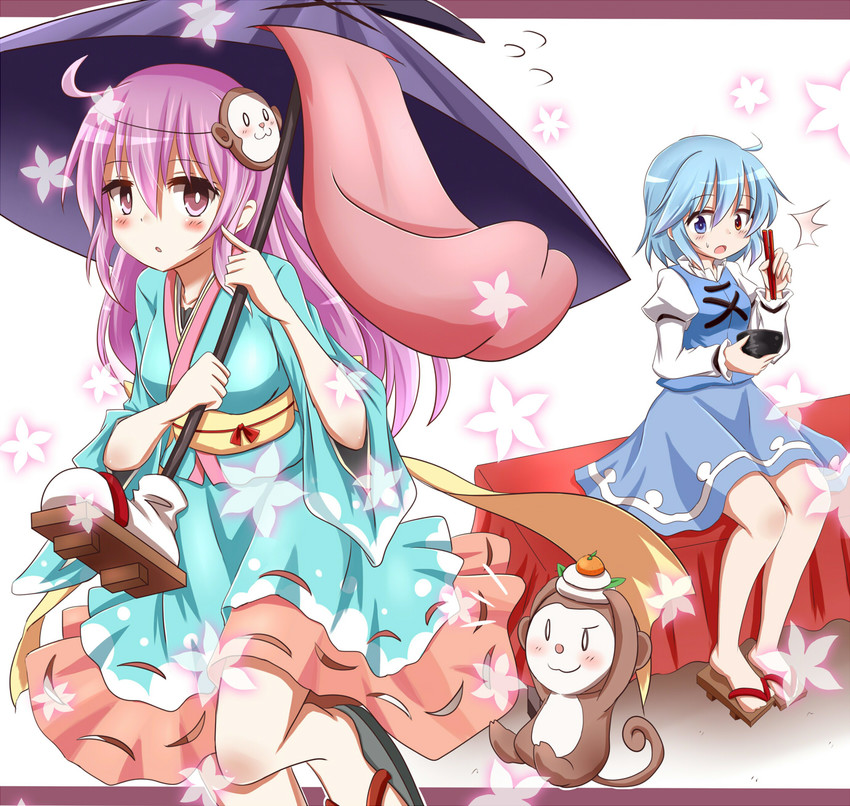 tatara kogasa and hata no kokoro (touhou) drawn by hachimi