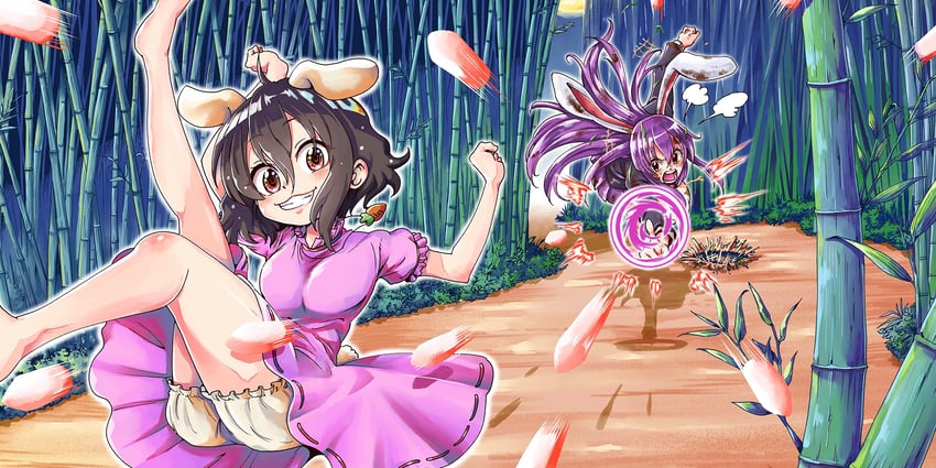 reisen udongein inaba and inaba tewi (touhou and 1 more) drawn by atou_rie
