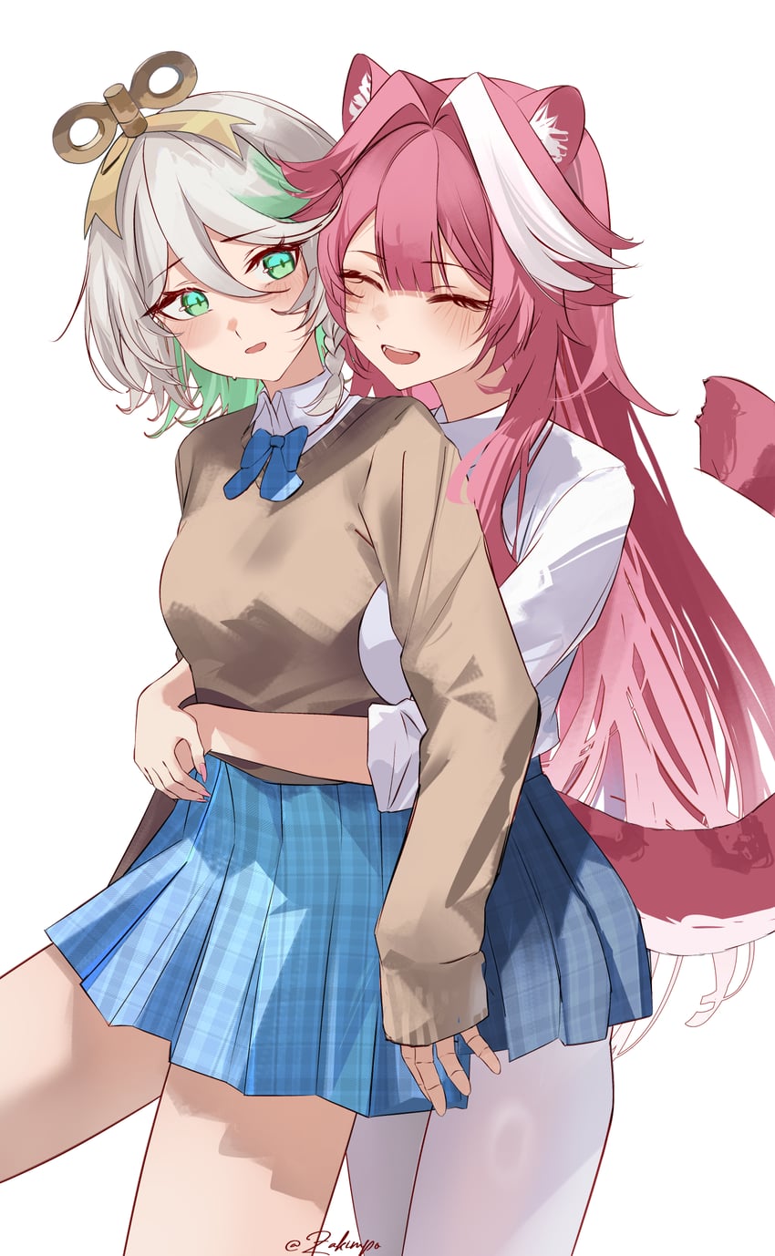 raora panthera and cecilia immergreen (hololive and 1 more) drawn by zakimpo