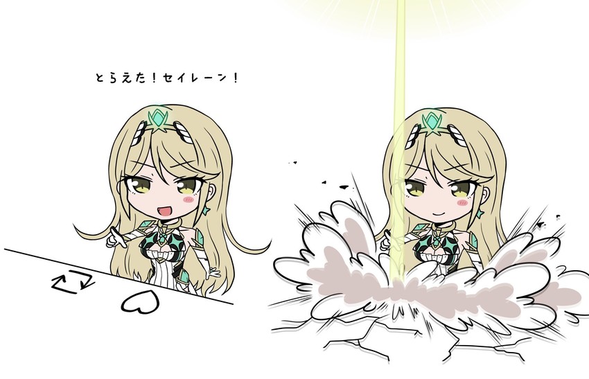 mythra (xenoblade chronicles and 2 more) drawn by hotatechoco_(hotariin)