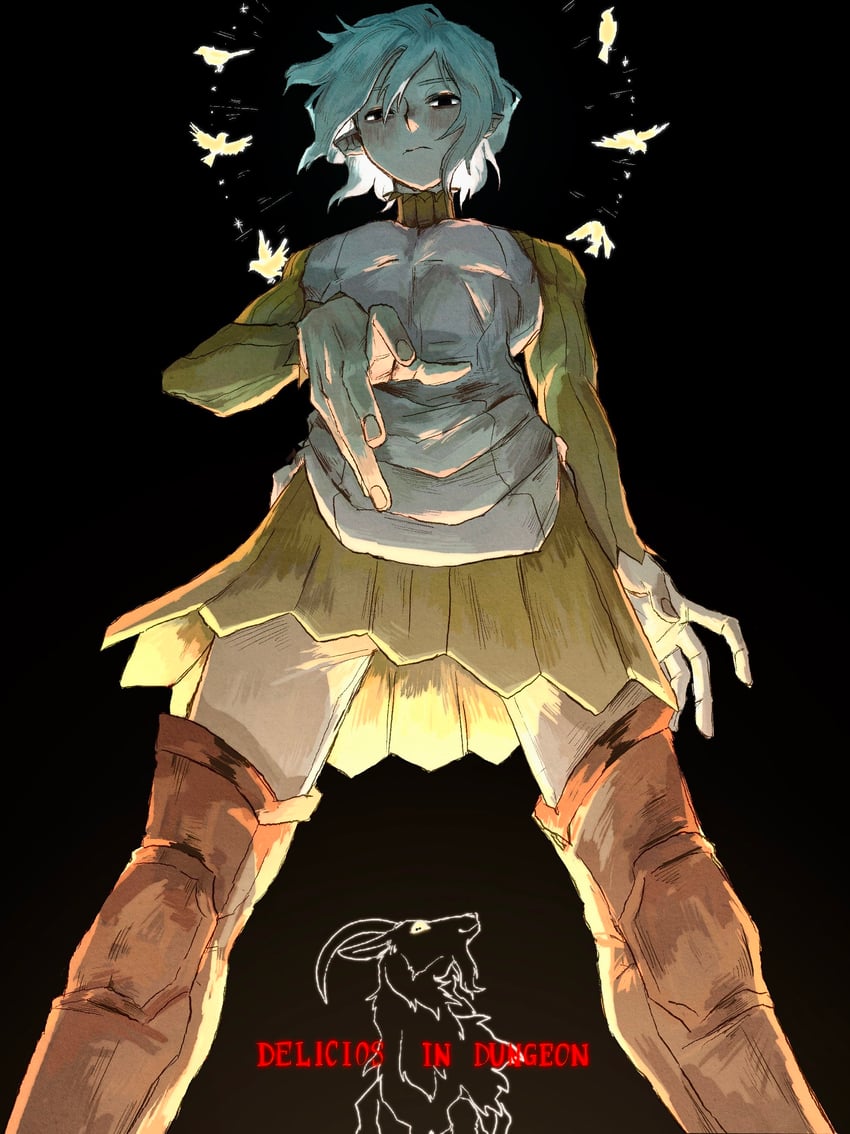 mithrun and goat (dungeon meshi) drawn by pachix2_corgi