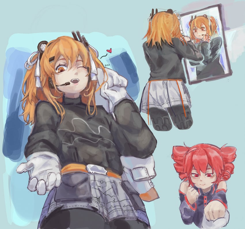 kasane teto and adachi rei (utau and 1 more) drawn by fuingniko