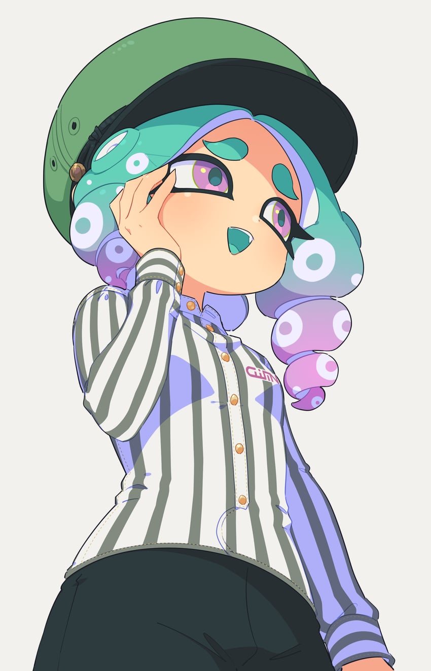 octoling player character and octoling girl (splatoon and 1 more) drawn by surume01417