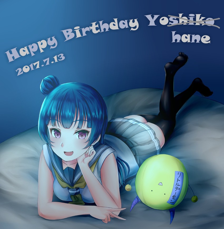 tsushima yoshiko (love live! and 1 more) drawn by rama_(yu-light8)