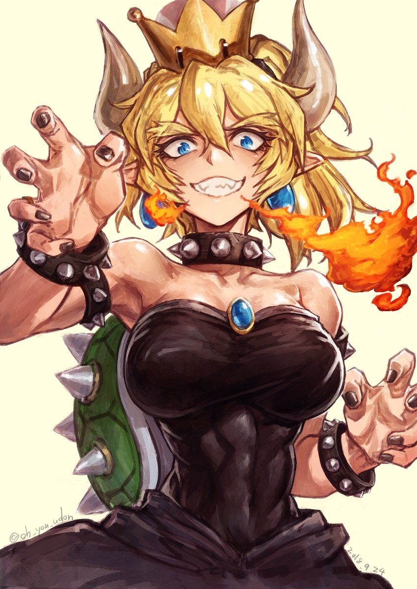 bowsette (mario and 1 more) drawn by oyu_udon