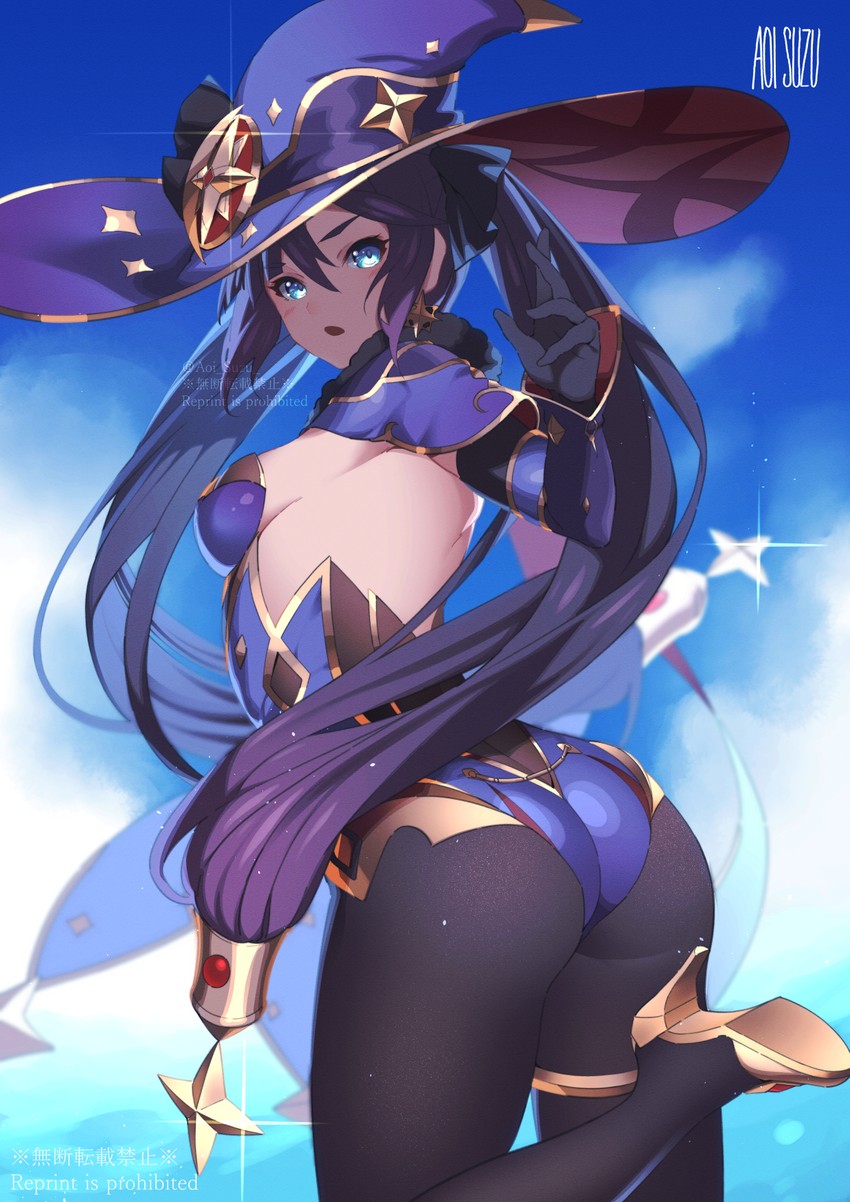 mona (genshin impact) drawn by aoi_suzu