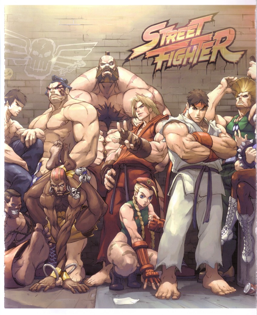 chun-li, cammy white, ryu, ken masters, zangief, and 5 more (street fighter and 3 more) drawn by alvin_lee and udon_entertainment