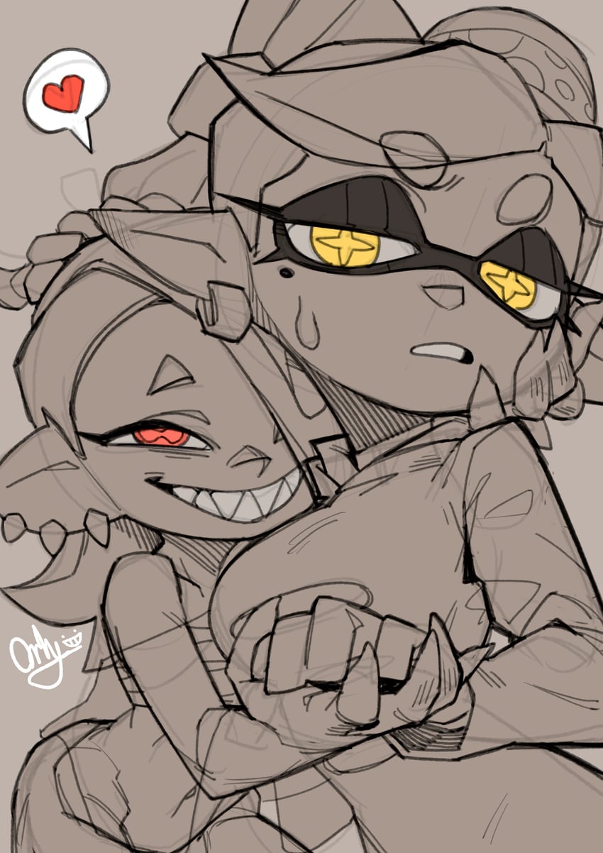 shiver and marie (splatoon and 1 more) drawn by orly_custer