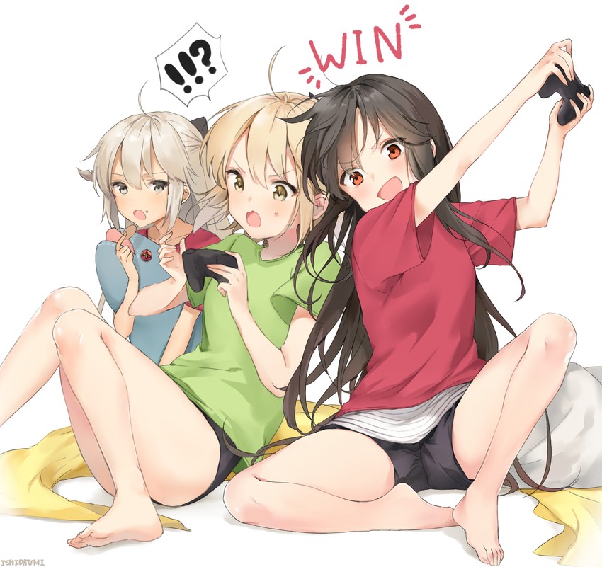 okita souji, oda nobunaga, and okita souji alter (fate and 2 more) drawn by ishida_umi