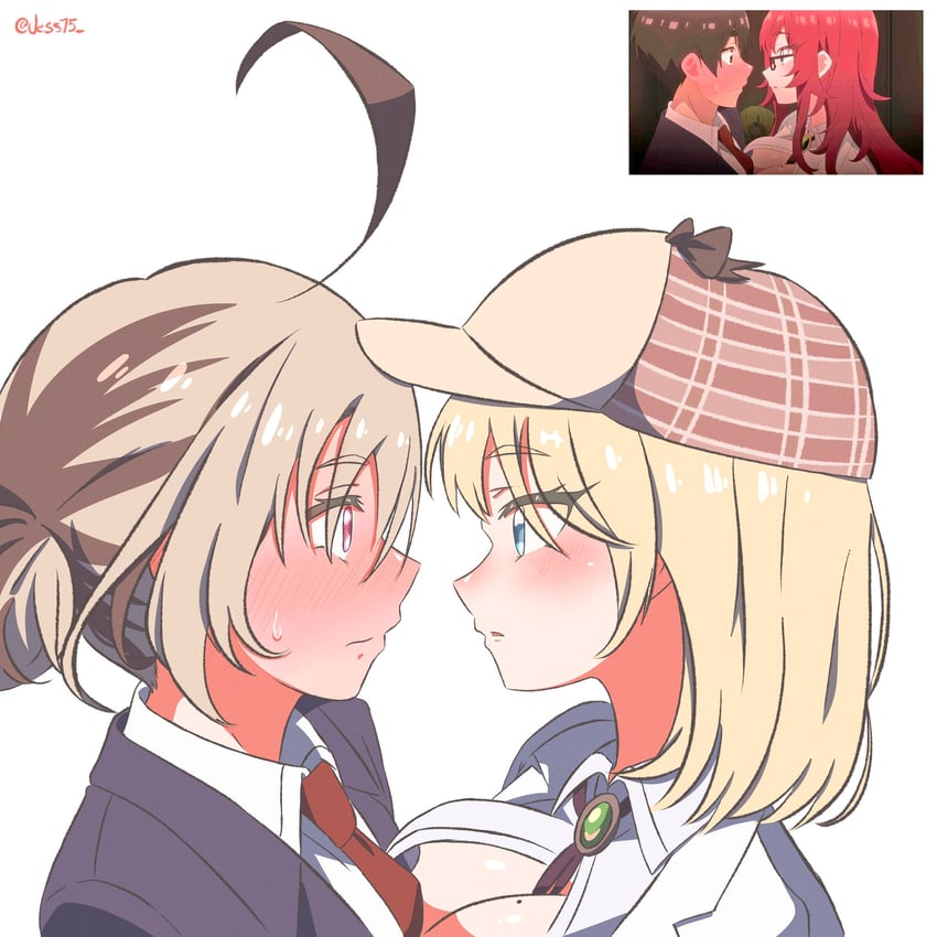 watson amelia, gigi murin, aijou rentarou, and yakuzen kusuri (hololive and 2 more) drawn by jess75