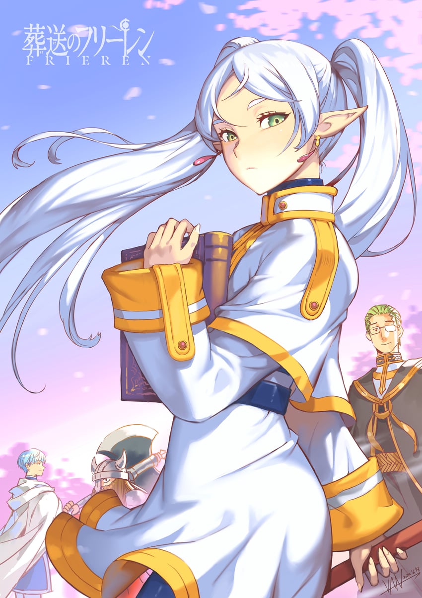 frieren, himmel, eisen, and heiter (sousou no frieren) drawn by van_(yoroshigu)