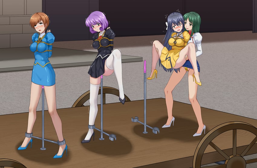 black delmo, golden delmo, rie petoriyacowa, blue delmo, white delmo, and 3 more (aika and 1 more) drawn by haimei1980