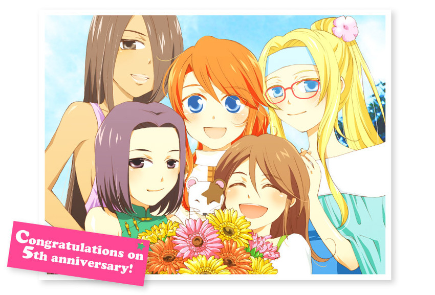 gemini sunrise, kujou subaru, rikaritta aries, diana caprice, sagitta weinberg, and 1 more (sakura taisen and 1 more) drawn by chino_(mangosteen)