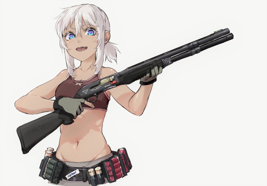 Anime girl with shotgun
