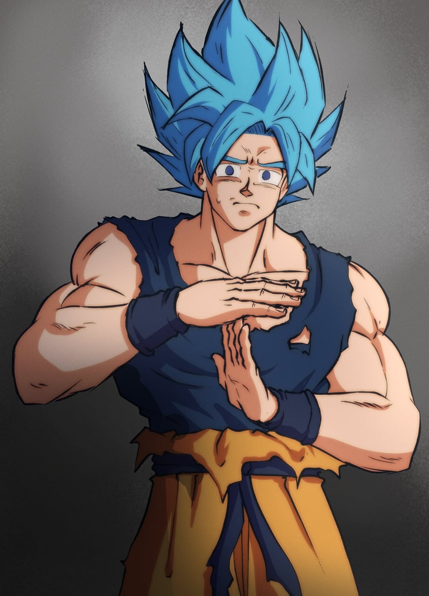 son goku (dragon ball and 2 more) drawn by d0rmi_z