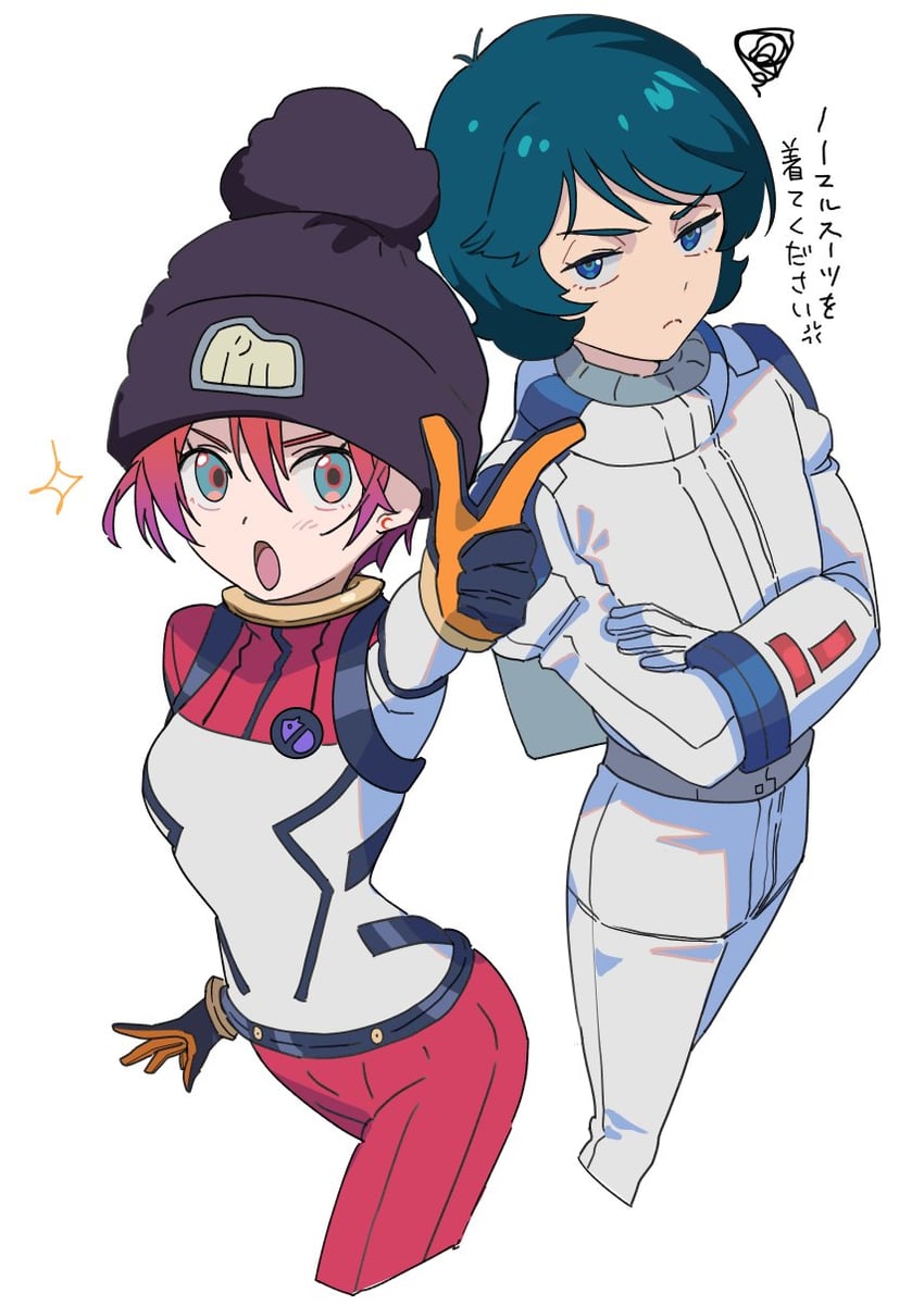 amate yuzuriha and kamille bidan (gundam and 2 more) drawn by kasumi_(skchkko)
