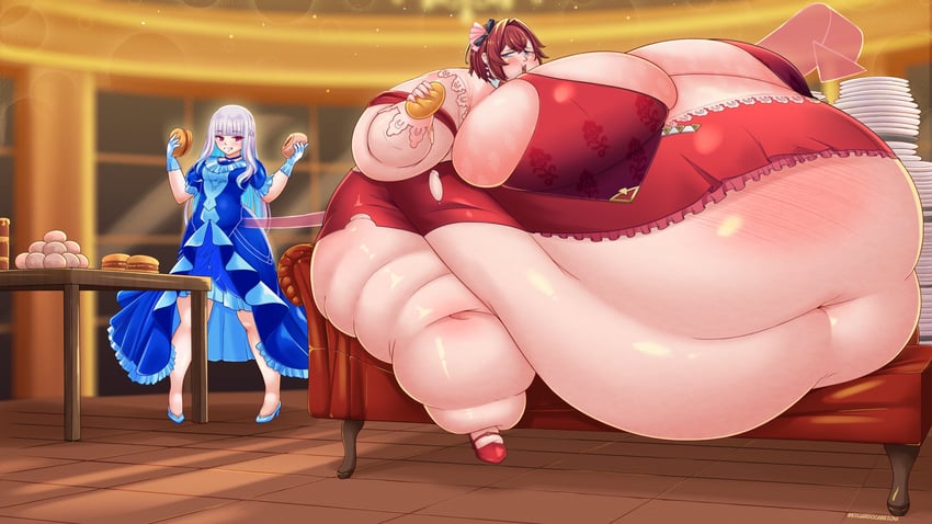 lize helesta and ange katrina (nijisanji) drawn by eduardocabezon