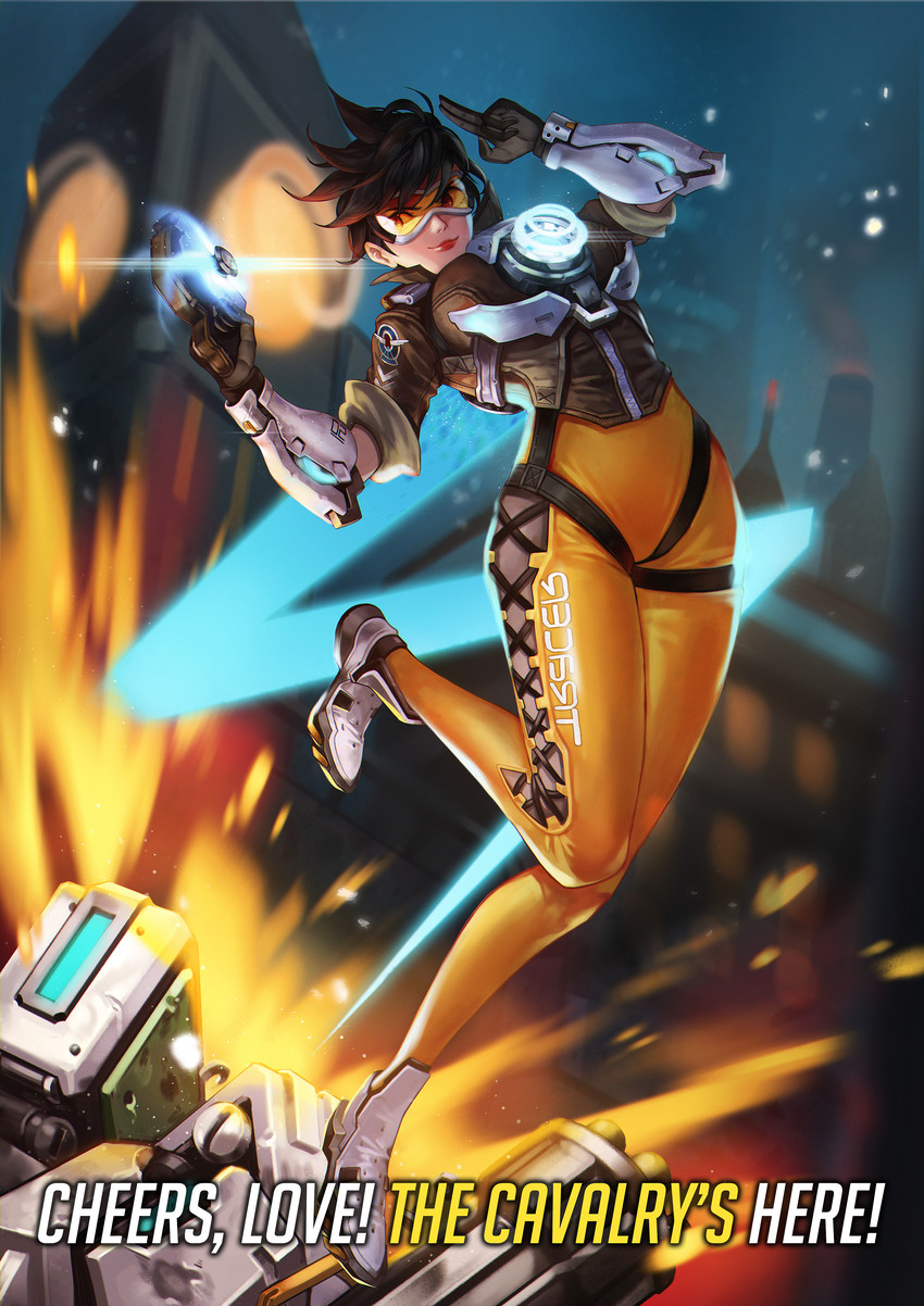 tracer and bastion (overwatch and 1 more) drawn by qsun