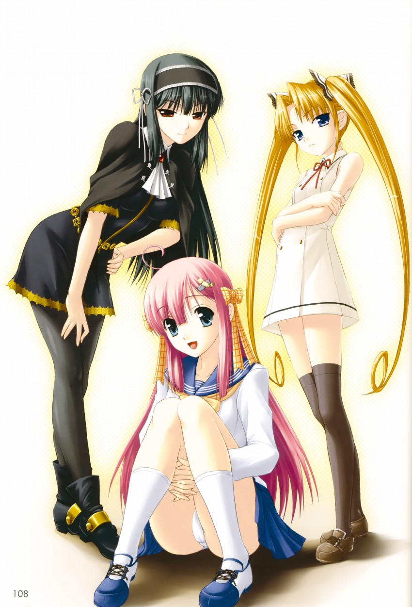 kuonji shinra, kuonji miyu, and kuonji yume (kimi ga aruji de shitsuji ga ore de) drawn by shironeko_sanbou