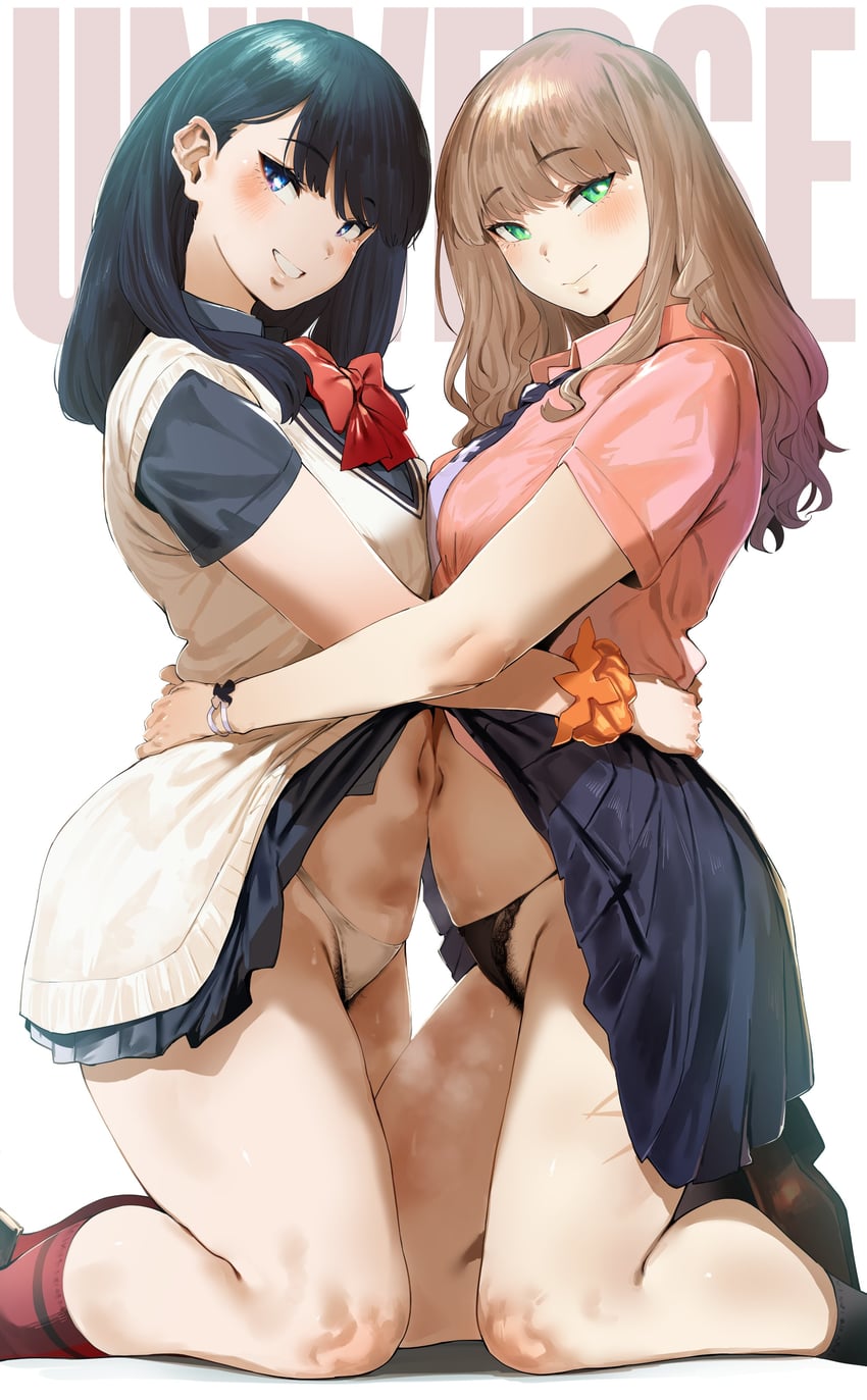 takarada rikka and minami yume (gridman universe and 2 more) drawn by hero_neisan