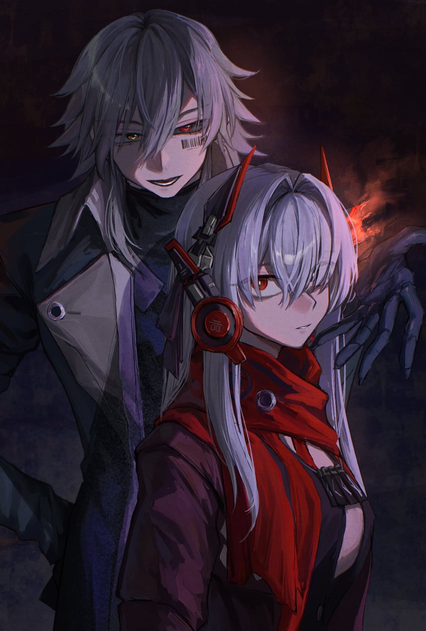 alpha, lucia: crimson abyss, and roland (punishing: gray raven) drawn by takamatu_hajime