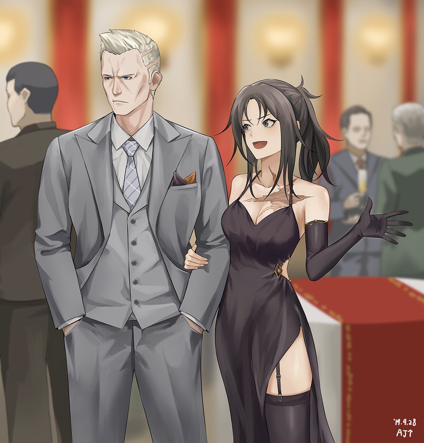 angelia and yegor (girls' frontline) drawn by ark_john_up