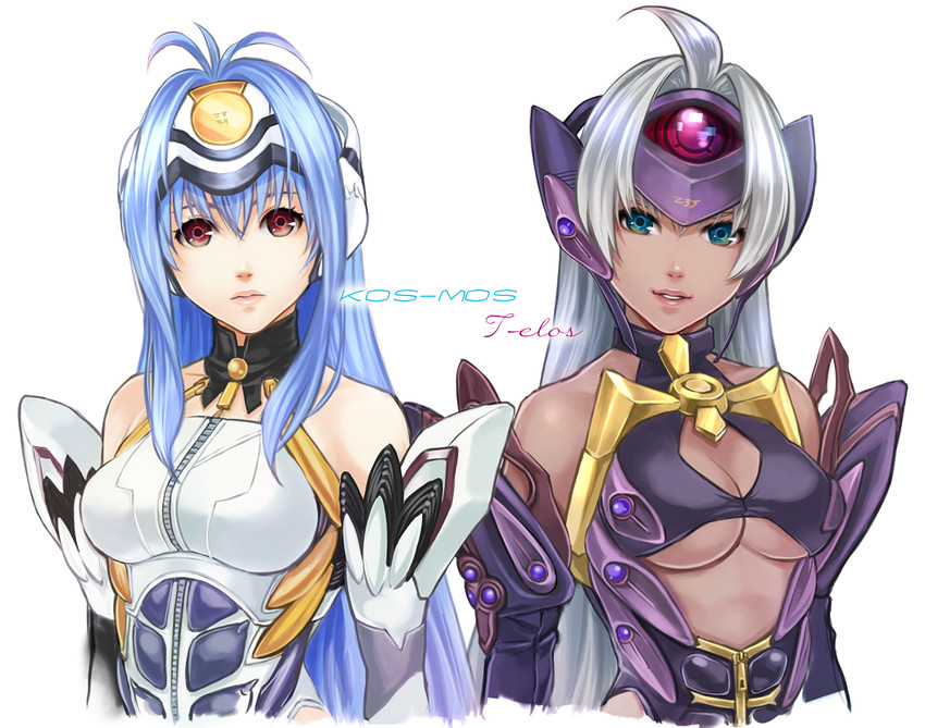 kos-mos and t-elos (xenosaga and 2 more) drawn by ohse