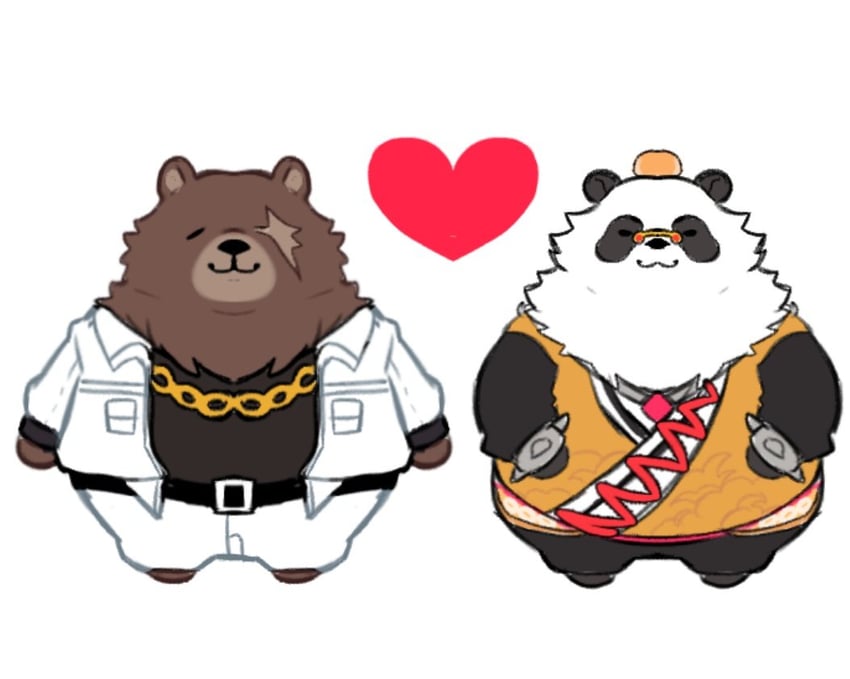 ben bigger and pan yinhu (zenless zone zero) drawn by gatoburguer