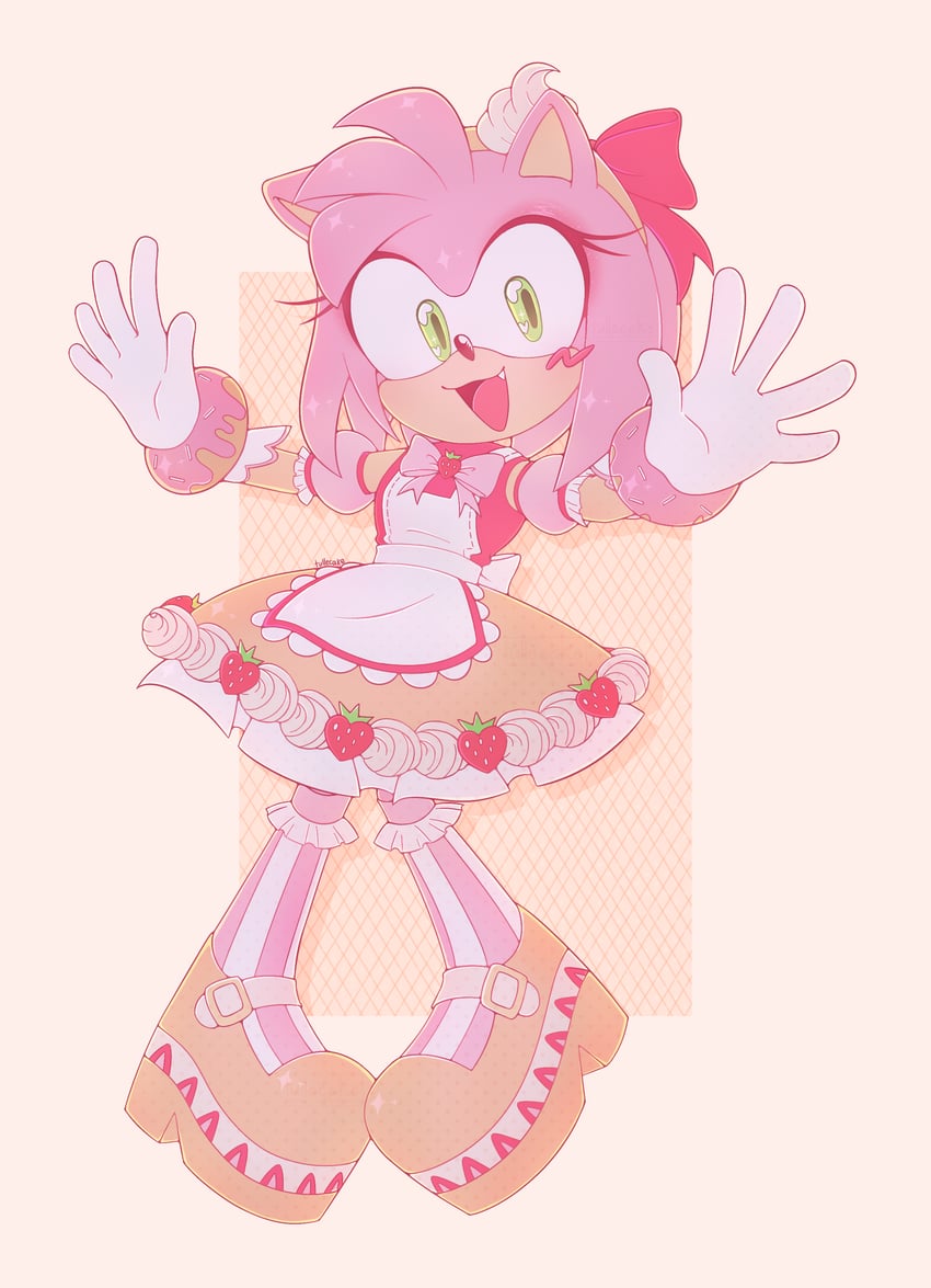 amy rose (sonic and 2 more) drawn by tullecake