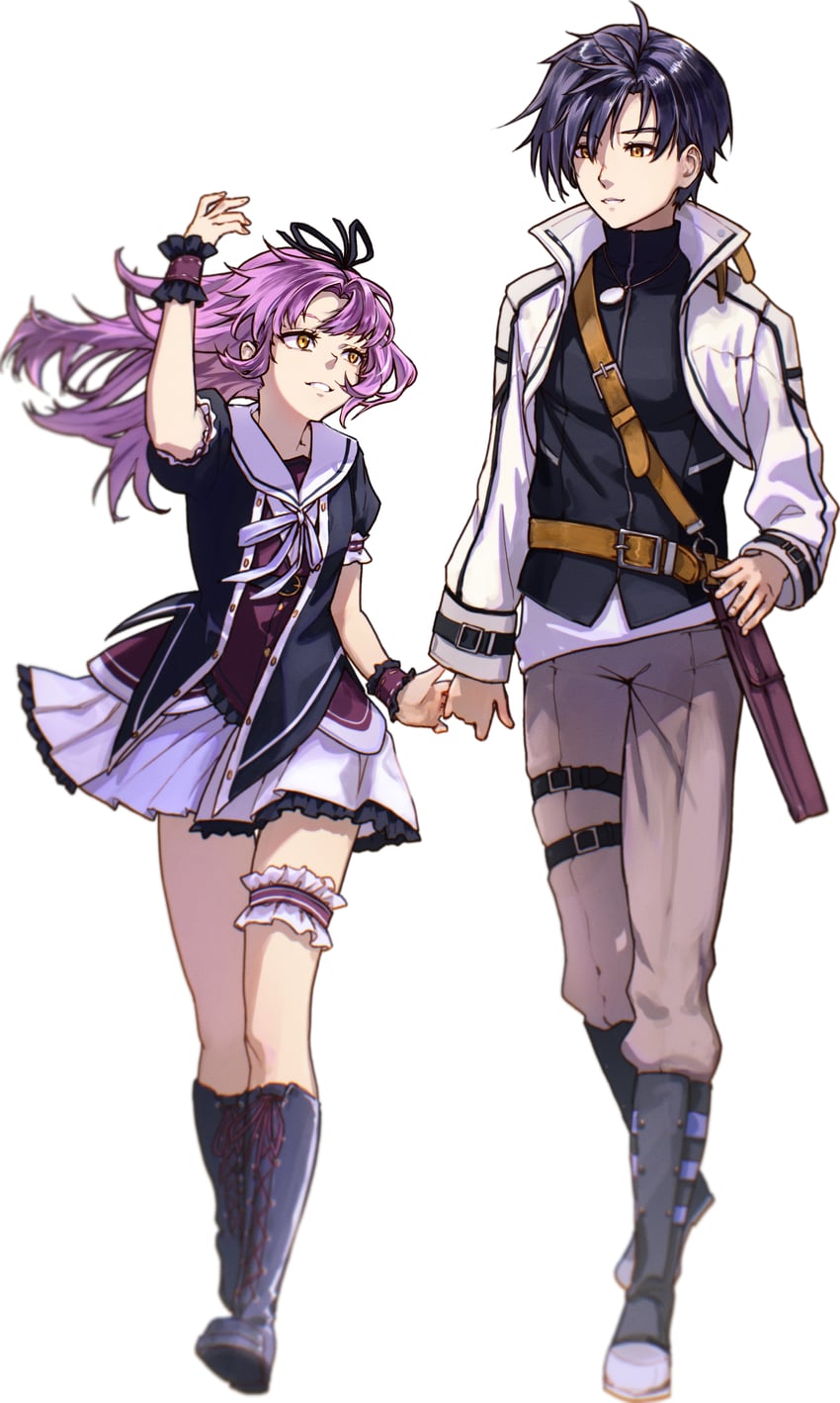 renne and joshua bright (eiyuu densetsu and 2 more) drawn by madou_zakura