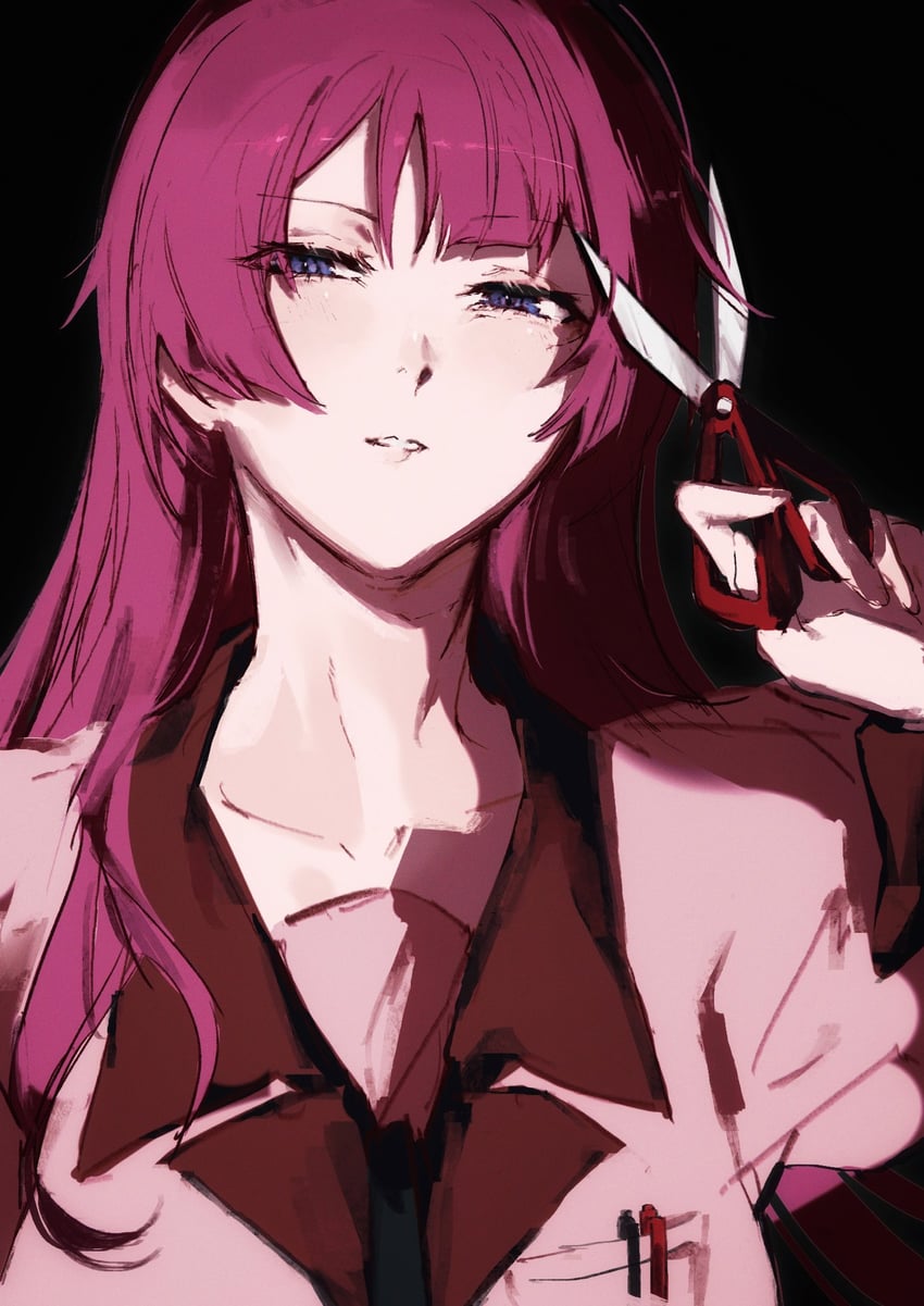 senjougahara hitagi (monogatari and 1 more) drawn by moku_(muooku)
