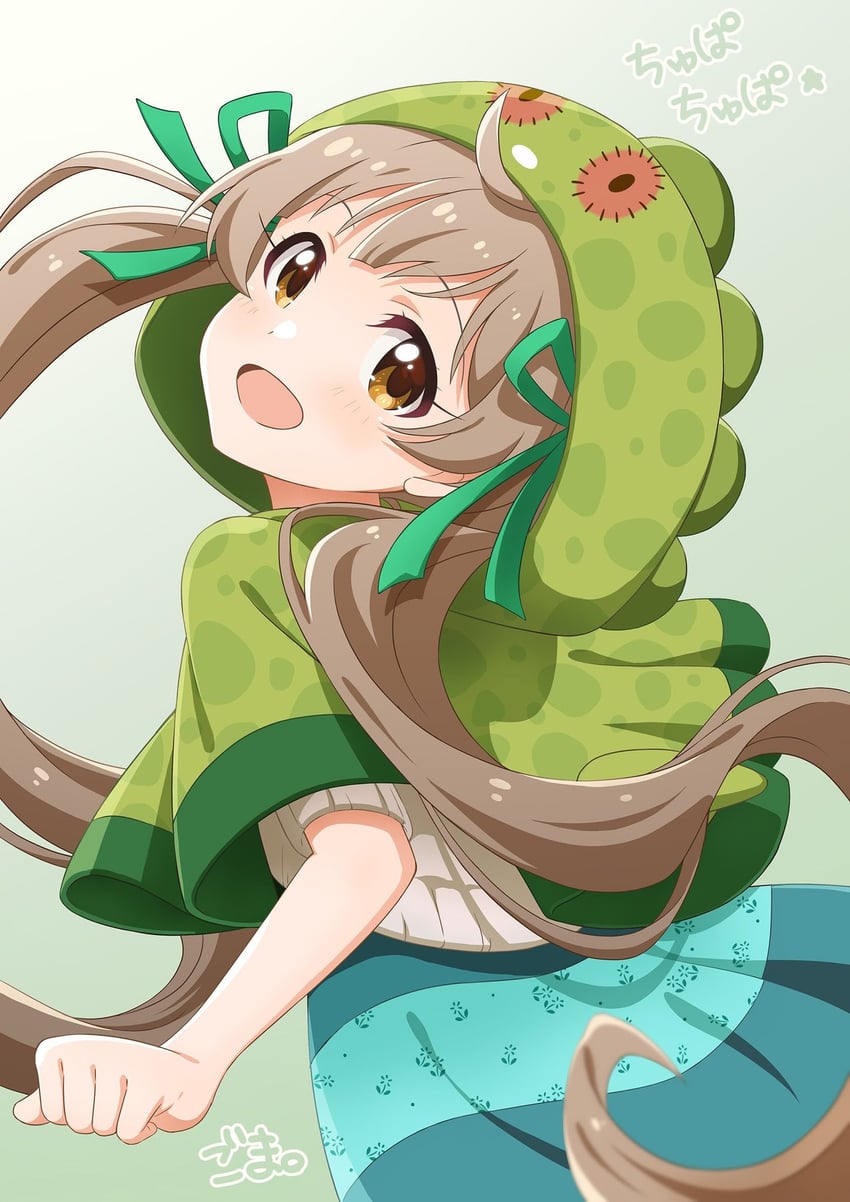 hakozaki serika and chupacabra (idolmaster and 1 more) drawn by goma_konbu