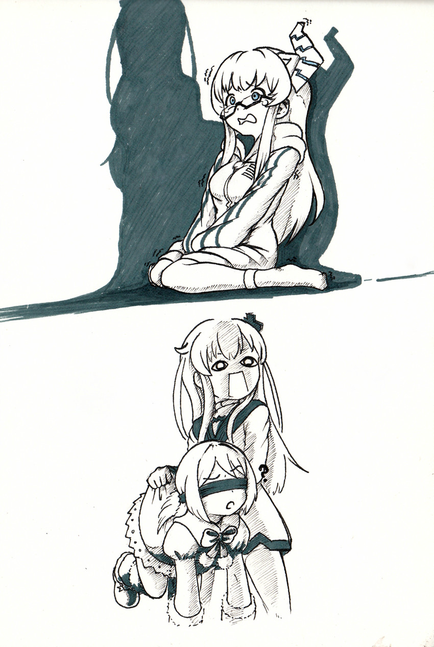 nepgear, ram, kiseijou rei, and nepgyaa (neptune and 1 more) drawn by isaki_tanaka
